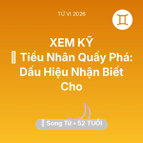 Vận hạn Song Tử sinh năm 1974 trong năm (2026): 👺 Tiểu Nhân Quấy Phá: Dấu Hiệu Nhận Biết Cho Song Tử
