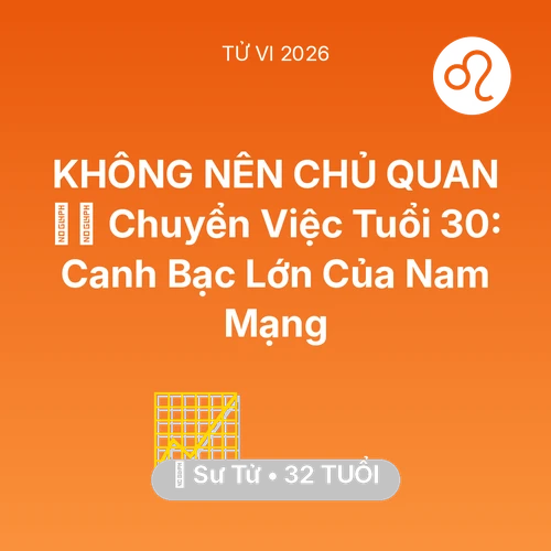 Vận hạn Sư Tử sinh năm 1994 trong năm (2026): 🏃‍♂️ Chuyển Việc Tuổi 30: Canh Bạc Lớn Của Nam Mạng Sư Tử