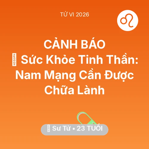 Vận hạn Sư Tử sinh năm 2003 trong năm (2026): 🌟 Sức Khỏe Tinh Thần: Nam Mạng Sư Tử Cần Được Chữa Lành