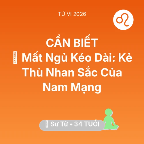 Vận hạn Sư Tử sinh năm 1992 trong năm (2026): 🛌 Mất Ngủ Kéo Dài: Kẻ Thù Nhan Sắc Của Nam Mạng Sư Tử