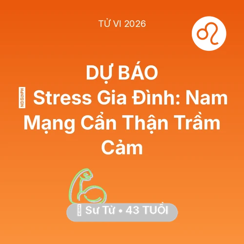 Vận hạn Sư Tử sinh năm 1983 trong năm (2026): 🛑 Stress Gia Đình: Nam Mạng Sư Tử Cẩn Thận Trầm Cảm