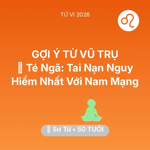 Tử vi Sư Tử sinh năm 1976 trong năm 2026: 🏥 Té Ngã: Tai Nạn Nguy Hiểm Nhất Với Nam Mạng Sư Tử