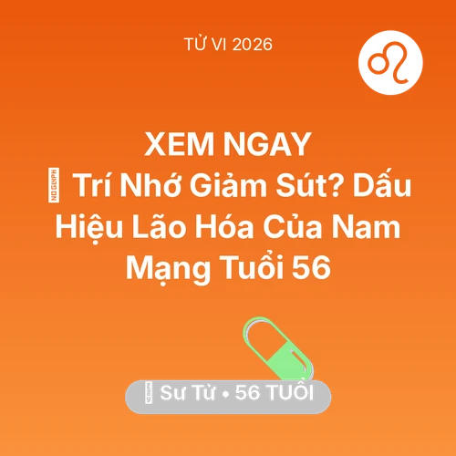 Xem tử vi Sư Tử sinh năm 1970 Nam Mạng: 🧠 Trí Nhớ Giảm Sút? Dấu Hiệu Lão Hóa Của Nam Mạng Sư Tử Tuổi 56