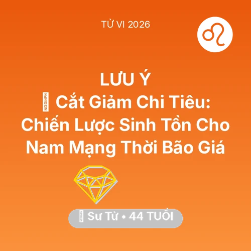 Vận hạn Sư Tử sinh năm 1982 trong năm (2026): 🛑 Cắt Giảm Chi Tiêu: Chiến Lược Sinh Tồn Cho Nam Mạng Sư Tử Thời Bão Giá