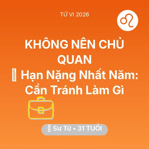 Tử vi Sư Tử sinh năm 1995 trong năm 2026: 📉 Hạn Nặng Nhất Năm: Sư Tử Cần Tránh Làm Gì