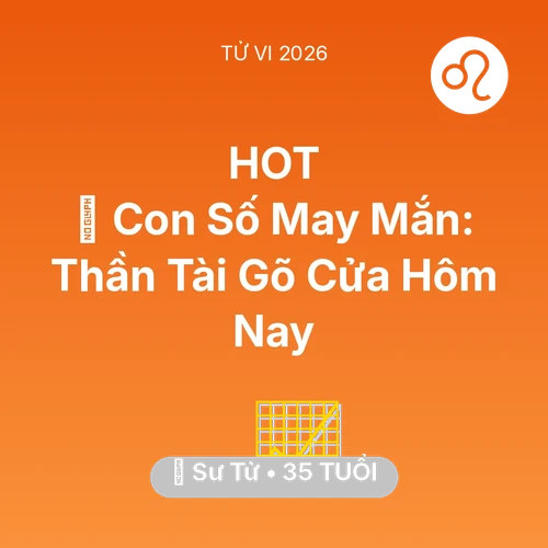 Vận hạn Sư Tử sinh năm 1991 trong năm (2026): 🌟 Con Số May Mắn: Thần Tài Gõ Cửa Sư Tử Hôm Nay