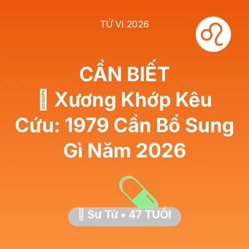 Vận hạn Sư Tử sinh năm 1979 trong năm (2026): 🦴 Xương Khớp Kêu Cứu: Sư Tử 1979 Cần Bổ Sung Gì Năm 2026