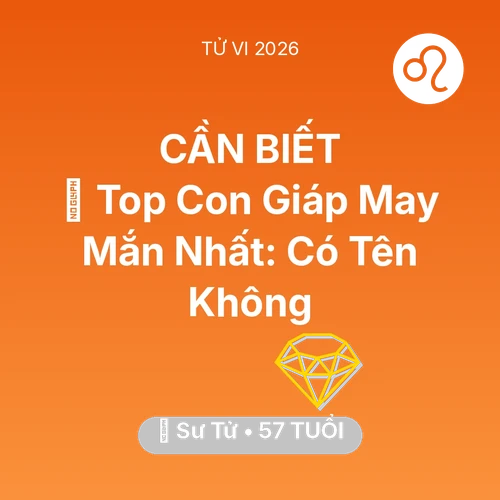Vận hạn Sư Tử sinh năm 1969 trong năm (2026): 🏆 Top Con Giáp May Mắn Nhất: Có Tên Sư Tử Không