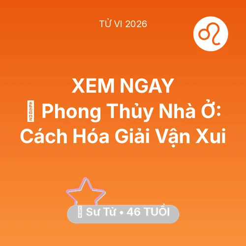 Xem tử vi Sư Tử sinh năm 1980 : 🏠 Phong Thủy Nhà Ở: Cách Sư Tử Hóa Giải Vận Xui