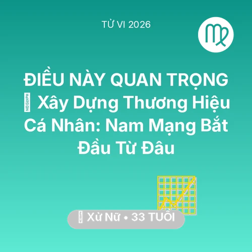 Tử vi Xử Nữ sinh năm 1993 trong năm 2026: 🤝 Xây Dựng Thương Hiệu Cá Nhân: Nam Mạng Xử Nữ Bắt Đầu Từ Đâu