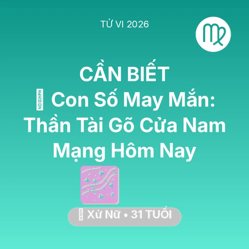Xem tử vi Xử Nữ sinh năm 1995 Nam Mạng: 🌟 Con Số May Mắn: Thần Tài Gõ Cửa Nam Mạng Xử Nữ Hôm Nay