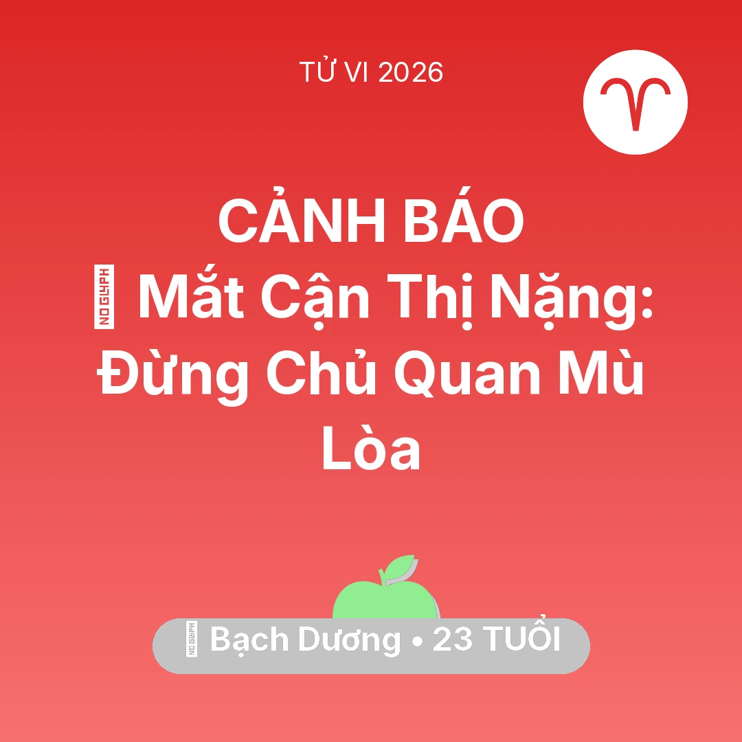 Tổng quan Sức Khỏe tuổi 23 - Xem tử vi Bạch Dương sinh năm 2003 : 👀 Mắt Cận Thị Nặng: Bạch Dương Đừng Chủ Quan Mù Lòa