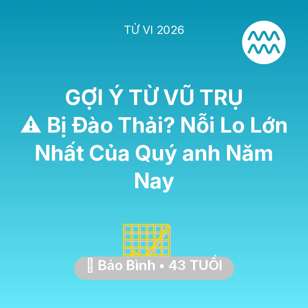 Tổng quan Sự Nghiệp tuổi 43 - Xem tử vi Bảo Bình sinh năm 1983 Nam Mạng: ⚠️ Bị Đào Thải? Nỗi Lo Lớn Nhất Của Quý anh Bảo Bình Năm Nay