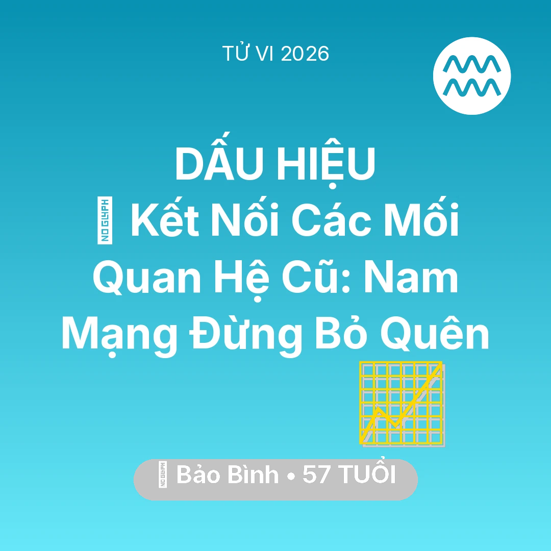 Tổng quan Sự Nghiệp tuổi 57 - Xem tử vi Bảo Bình sinh năm 1969 Nam Mạng: 🤝 Kết Nối Các Mối Quan Hệ Cũ: Nam Mạng Bảo Bình Đừng Bỏ Quên