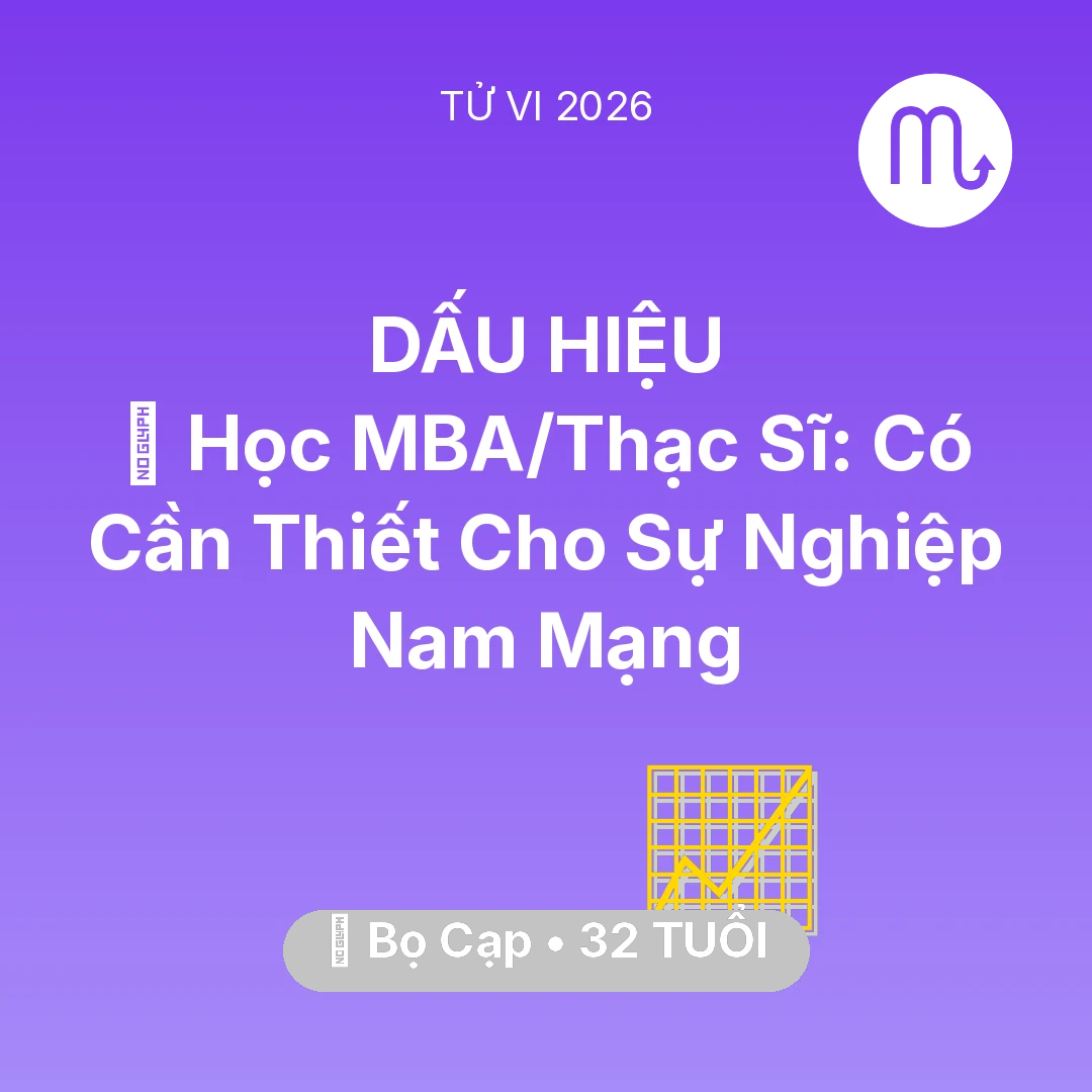 Tổng quan Sự Nghiệp tuổi 32 - Xem tử vi Bọ Cạp sinh năm 1994 Nam Mạng: 📚 Học MBA/Thạc Sĩ: Có Cần Thiết Cho Sự Nghiệp Nam Mạng Bọ Cạp
