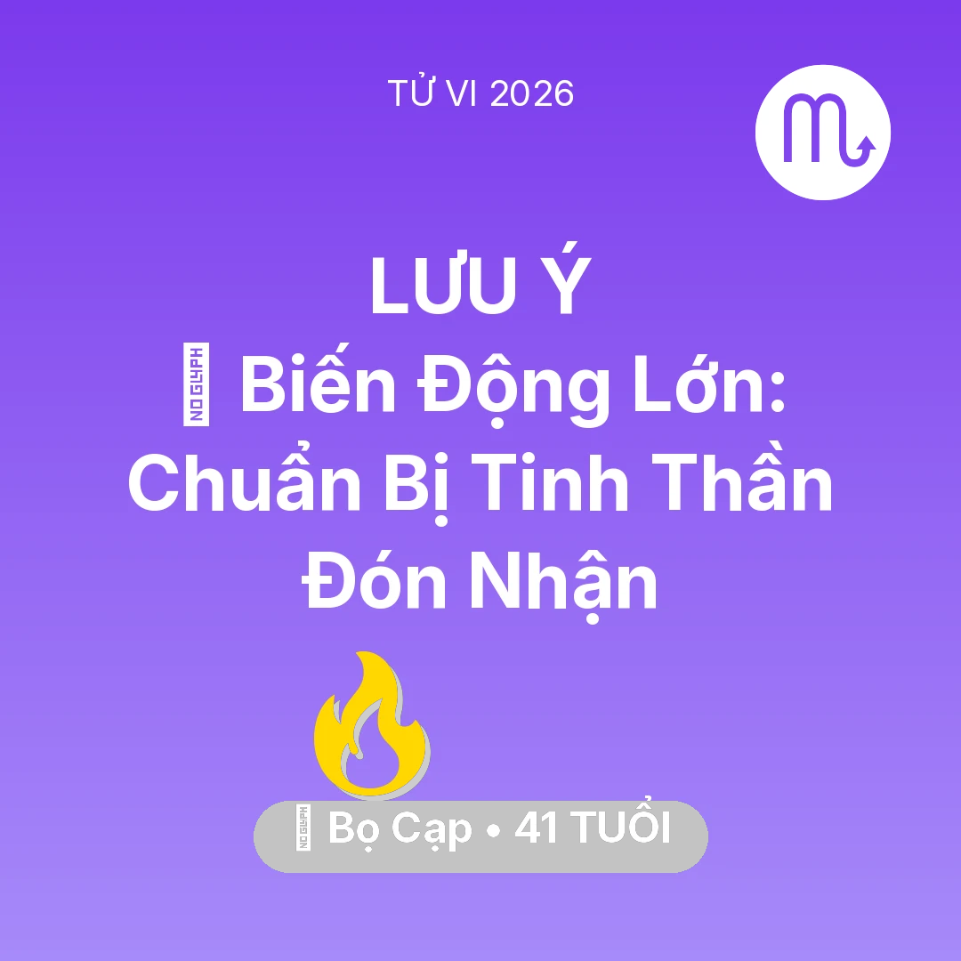 Tổng quan Sự Nghiệp tuổi 41 - Xem tử vi Bọ Cạp sinh năm 1985 : 🌪️ Biến Động Lớn: Bọ Cạp Chuẩn Bị Tinh Thần Đón Nhận