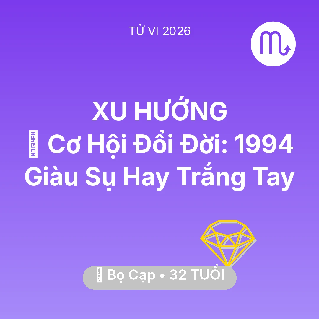 Tổng quan Tài Chính tuổi 32 - Xem tử vi Bọ Cạp sinh năm 1994 : 💰 Cơ Hội Đổi Đời: Bọ Cạp 1994 Giàu Sụ Hay Trắng Tay