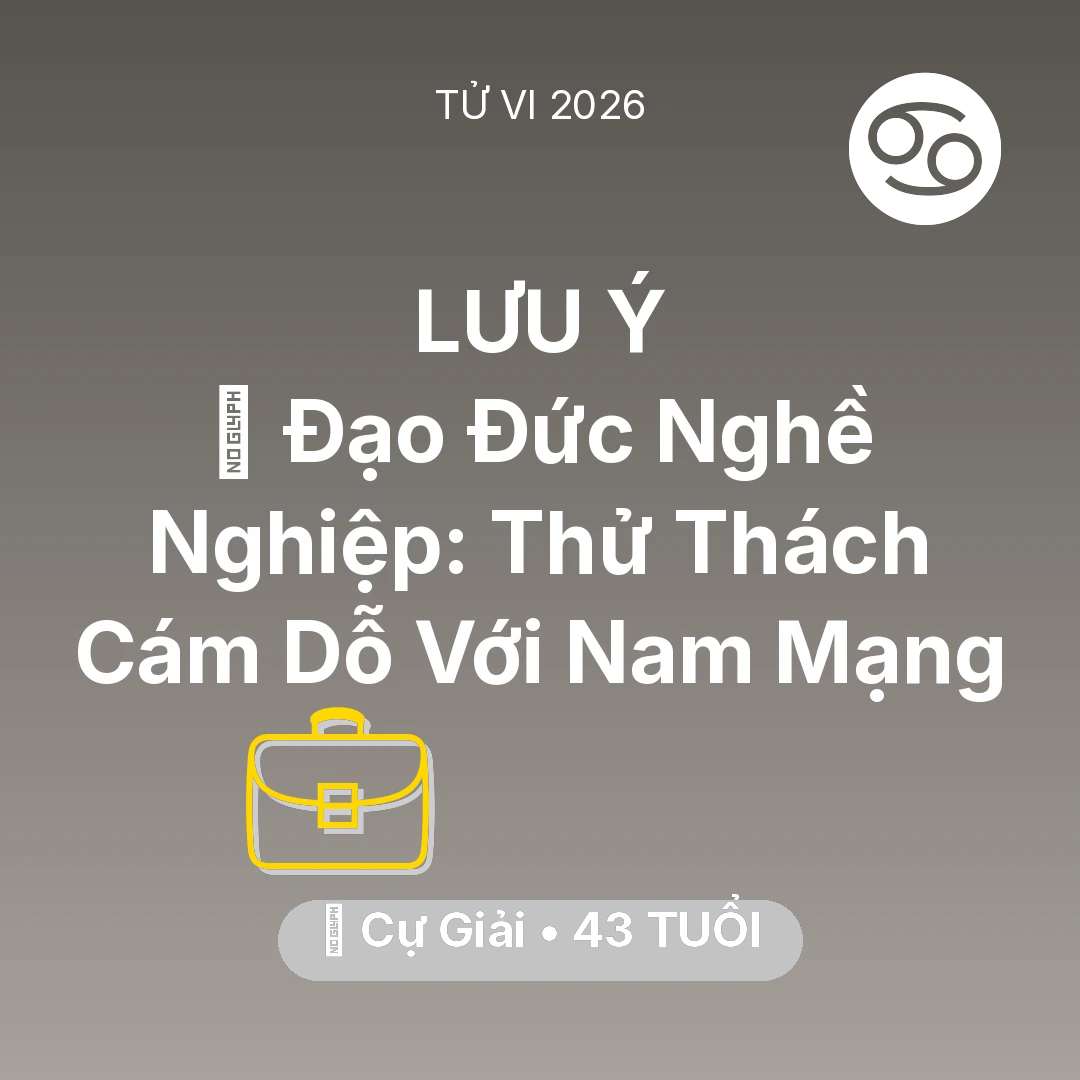Tổng quan Sự Nghiệp tuổi 43 - Xem tử vi Cự Giải sinh năm 1983 Nam Mạng: ⚖️ Đạo Đức Nghề Nghiệp: Thử Thách Cám Dỗ Với Nam Mạng Cự Giải