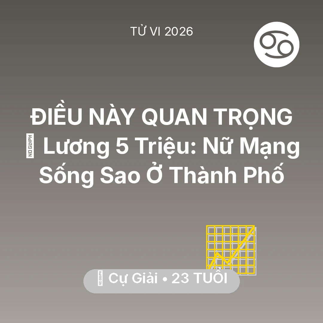 Tổng quan Sự Nghiệp tuổi 23 - Xem tử vi Cự Giải sinh năm 2003 Nữ Mạng: 💰 Lương 5 Triệu: Nữ Mạng Cự Giải Sống Sao Ở Thành Phố