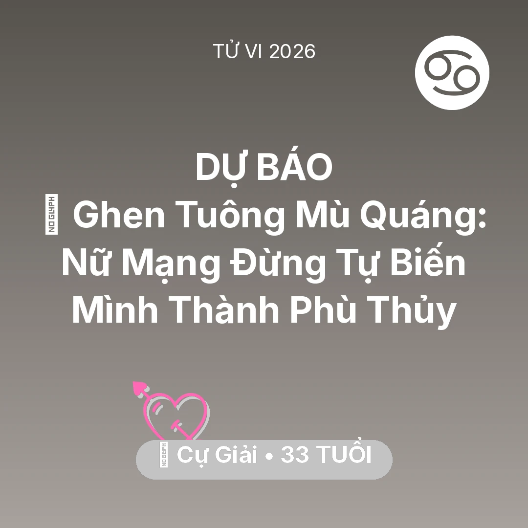 Tổng quan Tình Yêu tuổi 33 - Xem tử vi Cự Giải sinh năm 1993 Nữ Mạng: 🌪️ Ghen Tuông Mù Quáng: Nữ Mạng Cự Giải Đừng Tự Biến Mình Thành Phù Thủy