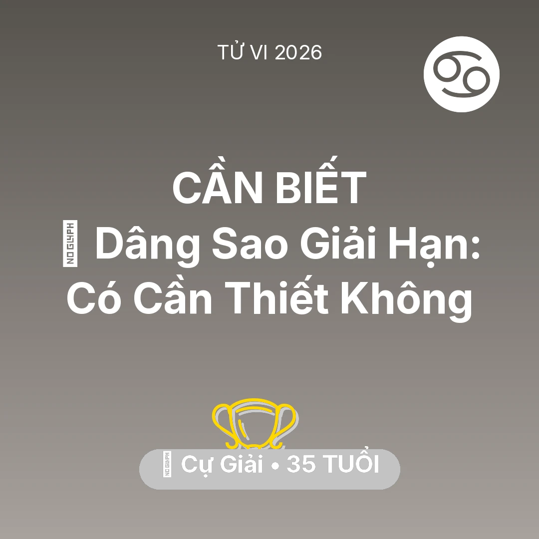 Tổng quan Sự Nghiệp tuổi 35 - Xem tử vi Cự Giải sinh năm 1991 : 🕯️ Dâng Sao Giải Hạn: Cự Giải Có Cần Thiết Không