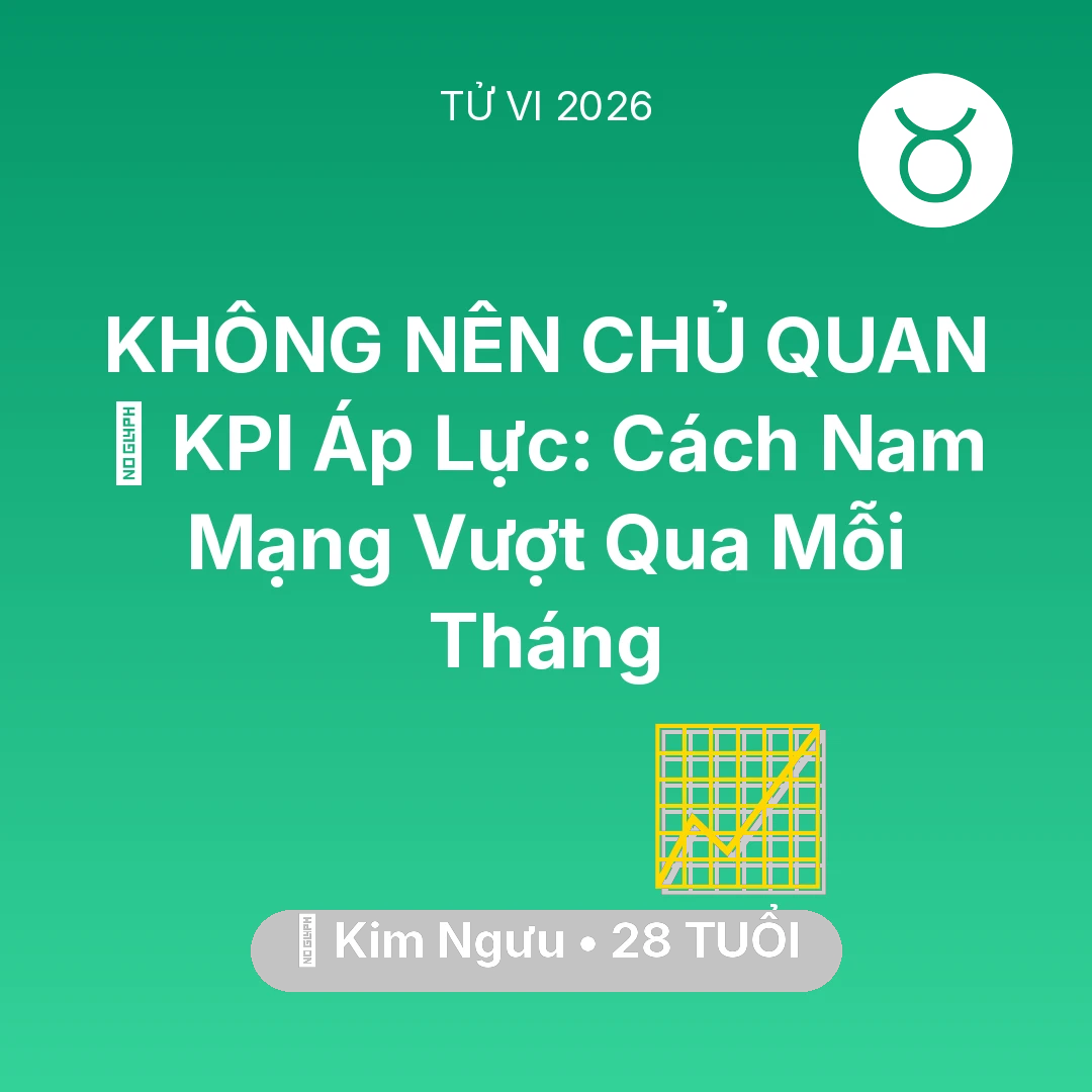 Tổng quan Sự Nghiệp tuổi 28 - Vận hạn Kim Ngưu sinh năm 1998 trong năm (2026): 📈 KPI Áp Lực: Cách Nam Mạng Kim Ngưu Vượt Qua Mỗi Tháng