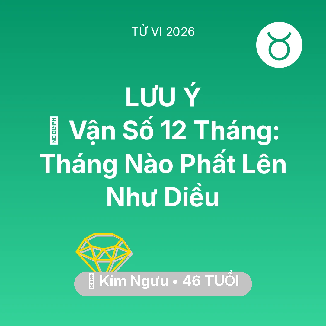 Tổng quan Tài Chính tuổi 46 - Xem tử vi Kim Ngưu sinh năm 1980 : 📈 Vận Số 12 Tháng: Tháng Nào Kim Ngưu Phất Lên Như Diều
