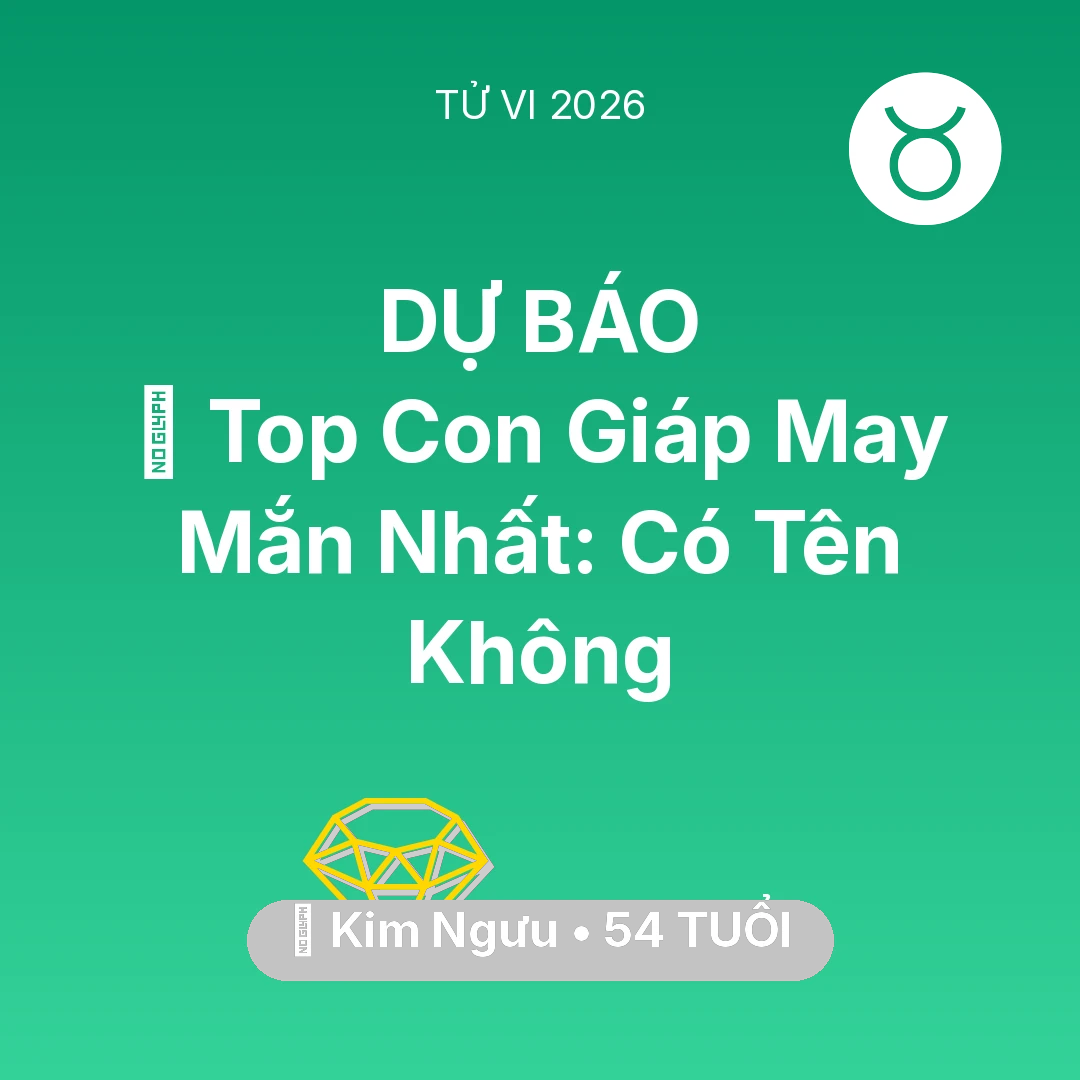 Tổng quan Tài Chính tuổi 54 - Vận hạn Kim Ngưu sinh năm 1972 trong năm (2026): 🏆 Top Con Giáp May Mắn Nhất: Có Tên Kim Ngưu Không