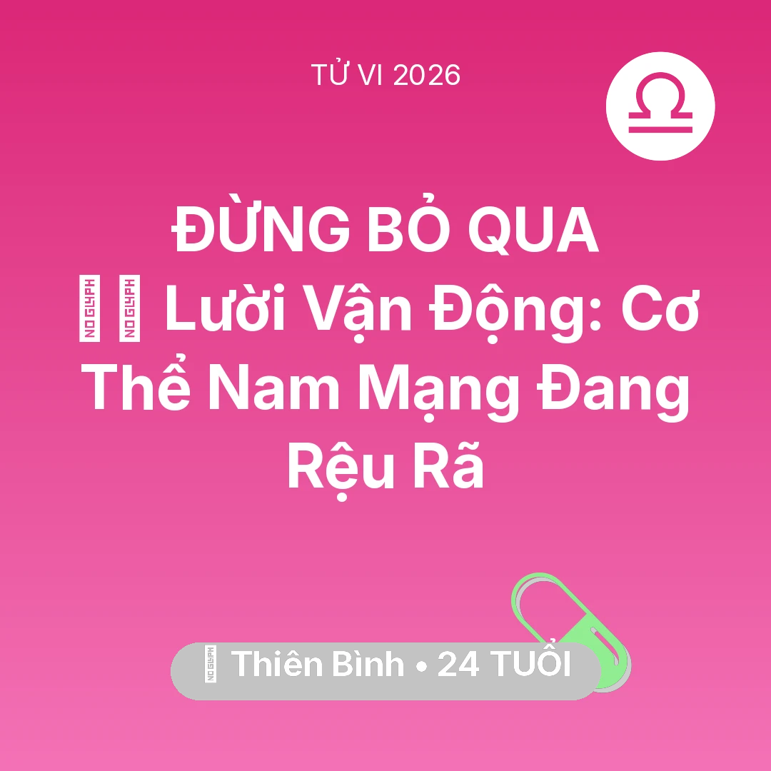 Tổng quan Sức Khỏe tuổi 24 - Xem tử vi Thiên Bình sinh năm 2002 Nam Mạng: 🏃‍♂️ Lười Vận Động: Cơ Thể Nam Mạng Thiên Bình Đang Rệu Rã