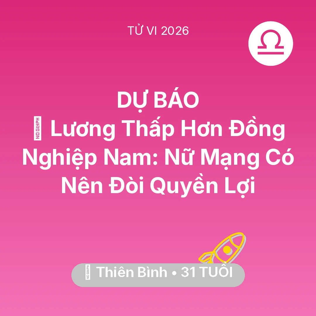 Tổng quan Sự Nghiệp tuổi 31 - Xem tử vi Thiên Bình sinh năm 1995 Nữ Mạng: 💰 Lương Thấp Hơn Đồng Nghiệp Nam: Nữ Mạng Thiên Bình Có Nên Đòi Quyền Lợi