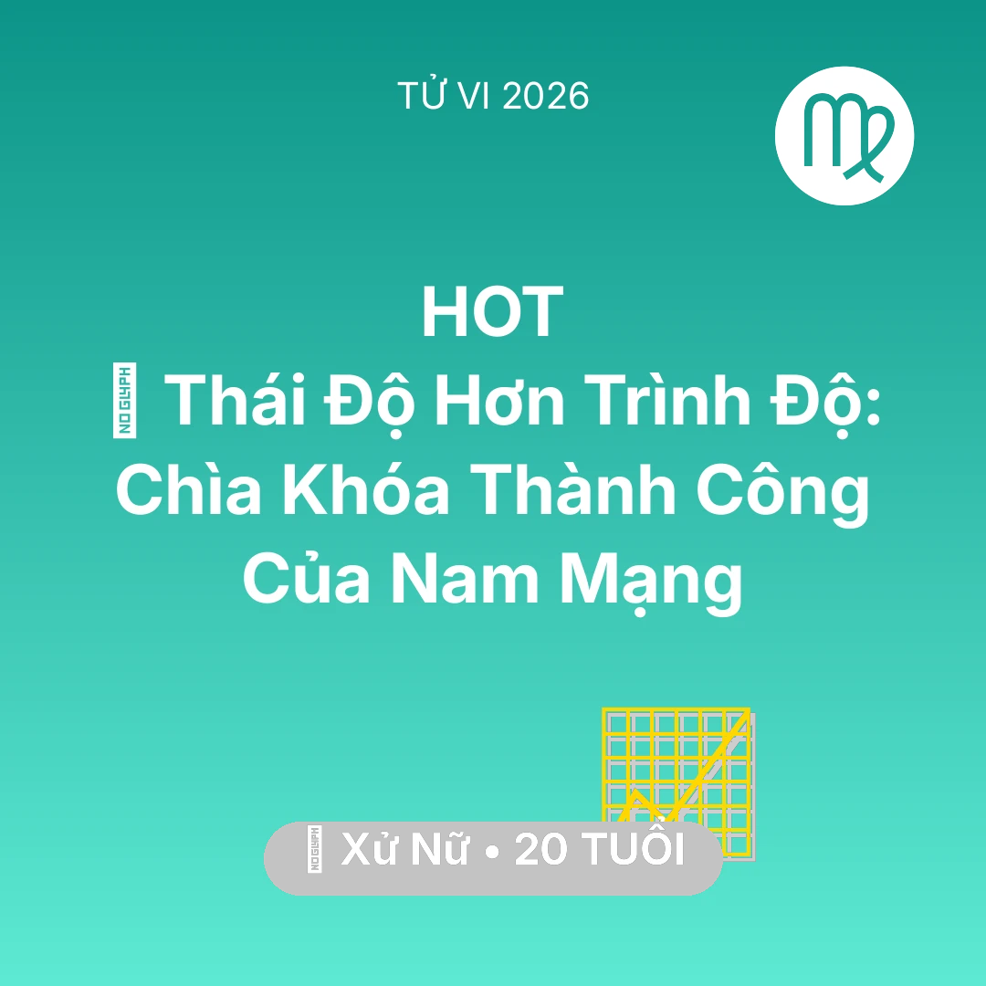Tổng quan Sự Nghiệp tuổi 20 - Tử vi Xử Nữ sinh năm 2006 trong năm 2026: 🔑 Thái Độ Hơn Trình Độ: Chìa Khóa Thành Công Của Nam Mạng Xử Nữ